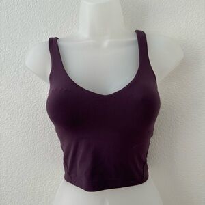 lululemon purple burgundy align padded bra workout athletic crop tank top shirt